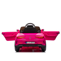 12V Kids Ride On Car W Parents Remote Control,Licensed Mercedes Benz Cls 350 For Kids,Four Wheel Suspension,Power Display,Music,Volume Control,Led Lights,Mp3,Usb Sd For Kids 37 95 Months. Pink 50 99