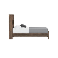 Plinz Brown Twin Bookcase Bed Twin Brown Engineered Wood