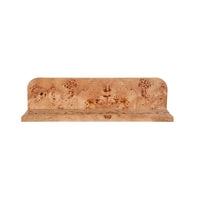 18.9X4.7X4.7" Burl Wood Floating Wall Shelf, Brown Brown Mdf