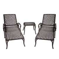 Aluminium Cast Lounge Chair 1Pcs Brown Brown Aluminium