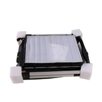 Folding Service Cart With Wheels Double Decker, Shopping, Library, Office Warehouse Moving Carts Black Blue Plastic