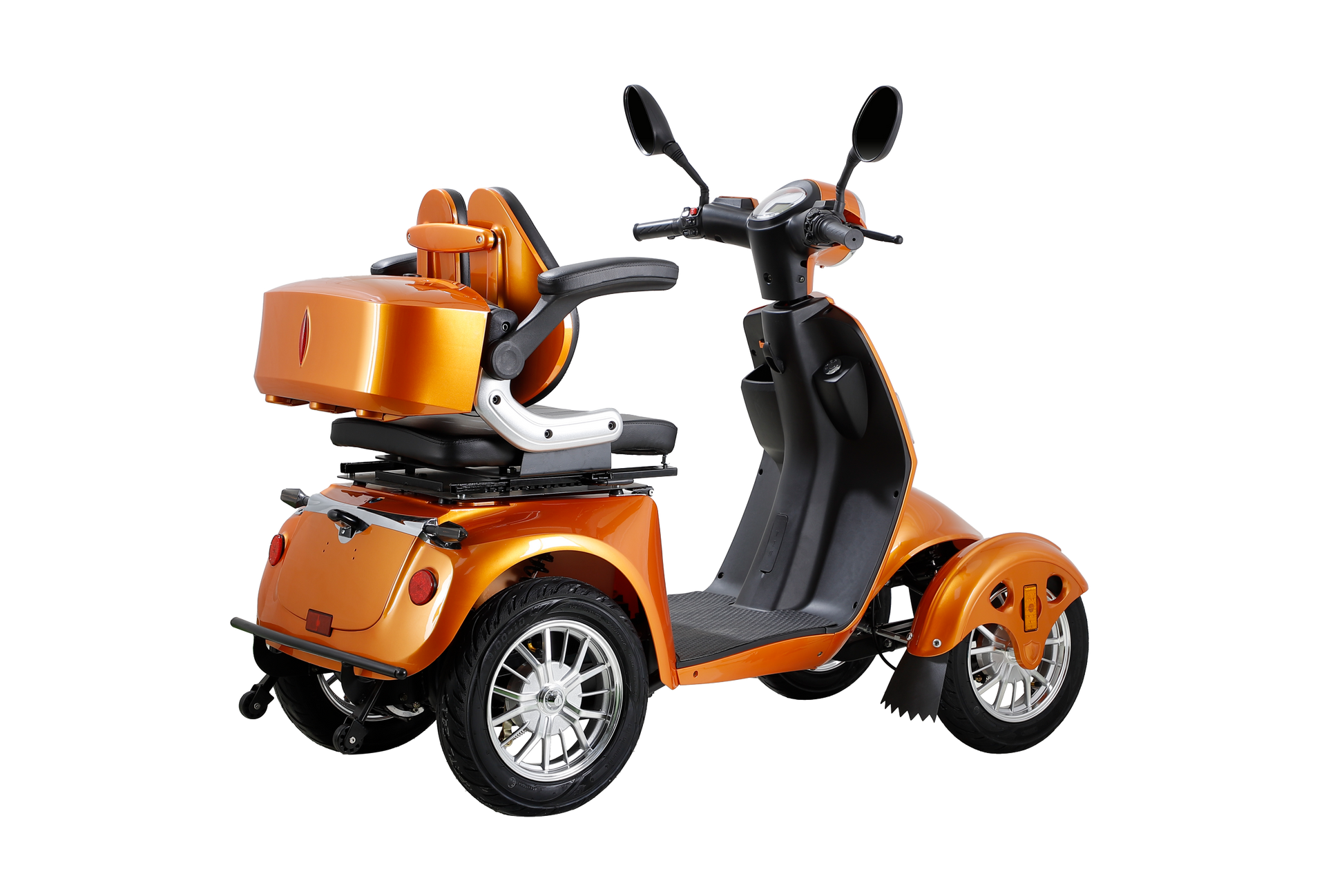 Fastest Mobility Scooter With Four Wheels For Adults & Seniors Orange Abs Pc