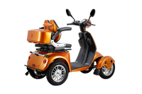 Fastest Mobility Scooter With Four Wheels For Adults & Seniors Orange Abs Pc