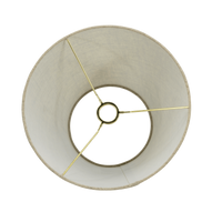 Serenity Round Ribbed Glass Lamp Base Clear Table Lamp Large Linen Shade Beige,Clear,Gold Table&Floor Lamps Brass,Glass,Linen