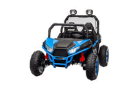 24V 2 Seater Ride On Car For Kids, 4X4 Off Road Utv Toy W Remote Control, 4X200W Powerful Motors, 20" Large Seat, 5 Mph Max Speed, Bluetooth, Mp3, Lights, Electric Car For Big Kids Blue Abs