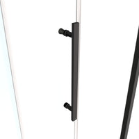 50" 54"W X 72"H Sliding Shower Door, Sliding Door, With 1 4" Tempered Glass And Matted Black Finish 5472 Matte Black Bathroom Aluminium Alloy