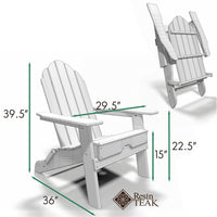 Hdpe Folding Adirondack Chair, Ultra Durable Weather Resistant Design, Easy Folding With No Pins Needed, 300 Lb Capacity, Light Green Light Green Hdpe