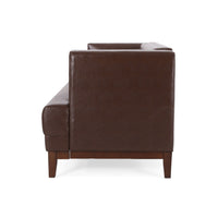 3 Seater Sofa Dark Brown Pu