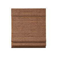 Bamboo Light Filtering Roman Shade 64"L Teak Bamboo