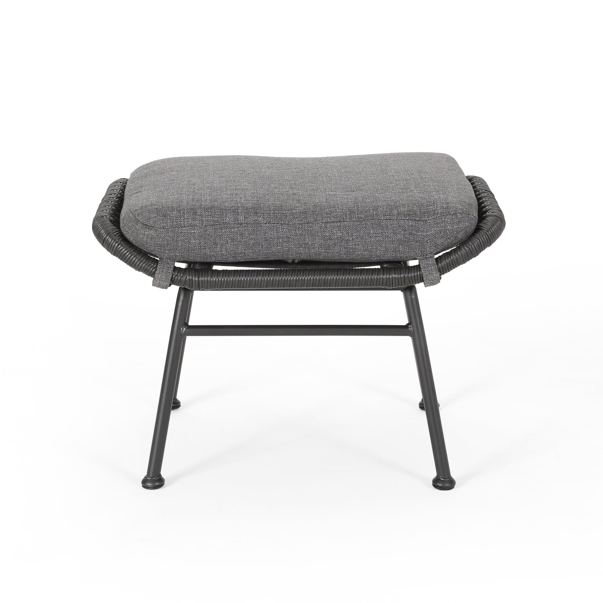 Montana Ottoman Gray Iron Plastic