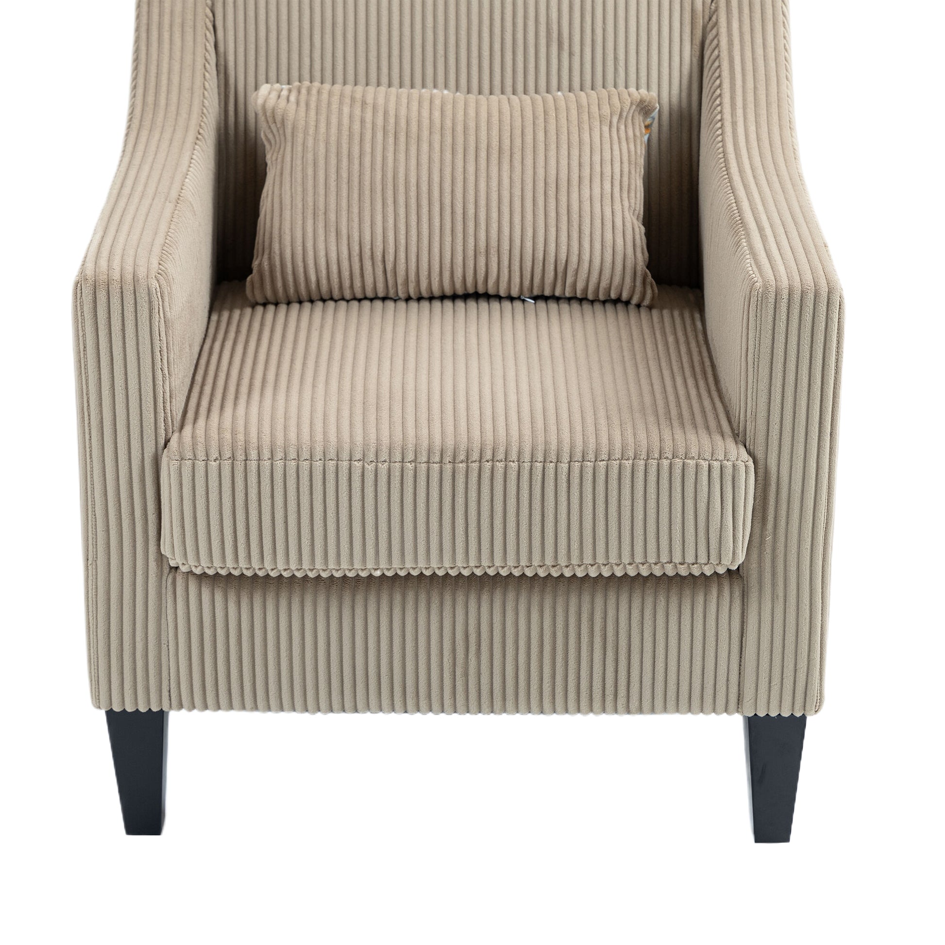 Coolmore Modern Accent Chair,Upholstered Armchair With Scooped Arms For Bedroom,Apartment,Studio,Office,Waiting Room Camel Corduroy Camel Primary Living Space Foam Corduroy