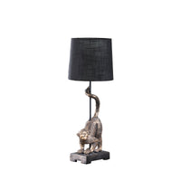 24" In Wildlife Old World Antique Bronze Capuchin Monkey Polyresin Table Lamp Golden Black Polyresin