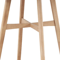 3 Pieces Bar Table Set,Modern Round Counter Height Pub Table, Wooden High Top With Bar Stools Pub Dining Set For Kitchen,Restaurant,Cocktail Bar,Oak Oak Solid Wood Mdf