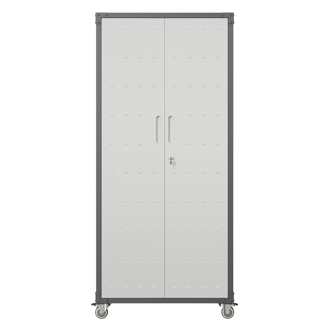 71" Metal Garage Storage Cabinet With Wheels Heavy Duty Tool Storage Cabinet For Home, Office, School, And Garage Organization, Black Gray Black Gray Steel