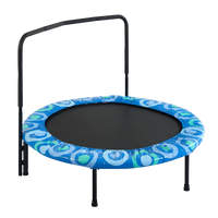 Xtp002 Assembled Children'S Trampoline Happy Expression Outdoor And Indoor For Kids Age 3 7 Blue Steel