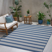 1802L 7'10"X10' Rug Blue Polypropylene