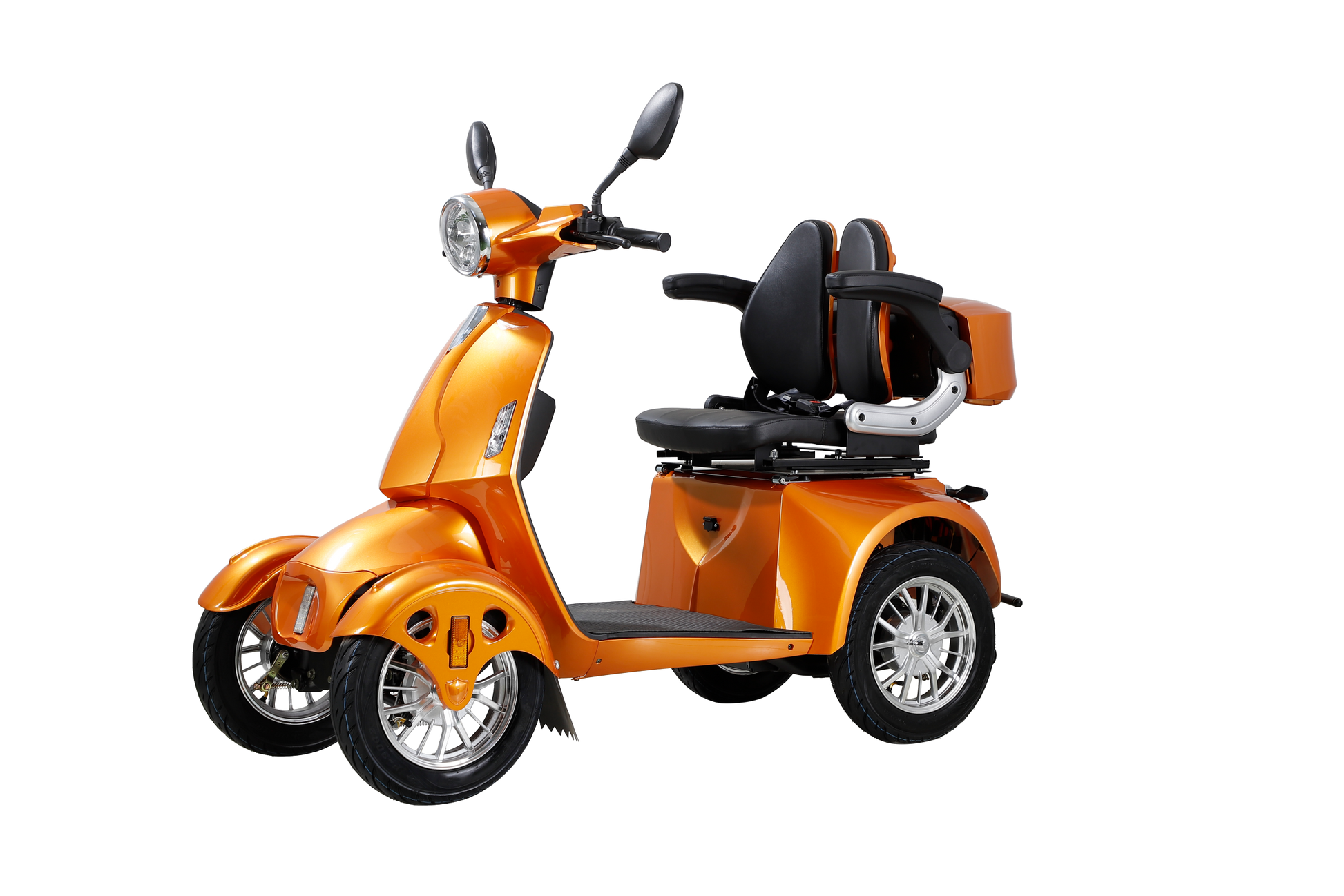 Fastest Mobility Scooter With Four Wheels For Adults & Seniors Orange Abs Pc