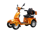 Fastest Mobility Scooter With Four Wheels For Adults & Seniors Orange Abs Pc