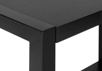 Accent Table, Side, End, Narrow, Small, 2 Tier, Living Room, Bedroom, Black Laminate, Black Metal, Contemporary, Modern Black Particle Board