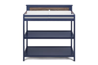 Connelly Changing Table Midnight Blue Vintage Walnut Blue Brown Wood