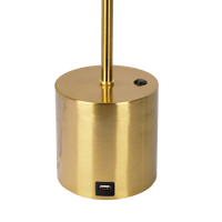 Ethereal Modern Small Brass Metal Table Lamp, Desk Lamp Fixture With White Glass Globe Shade Gold,White Table&Floor Lamps Brass,Glass,Metal