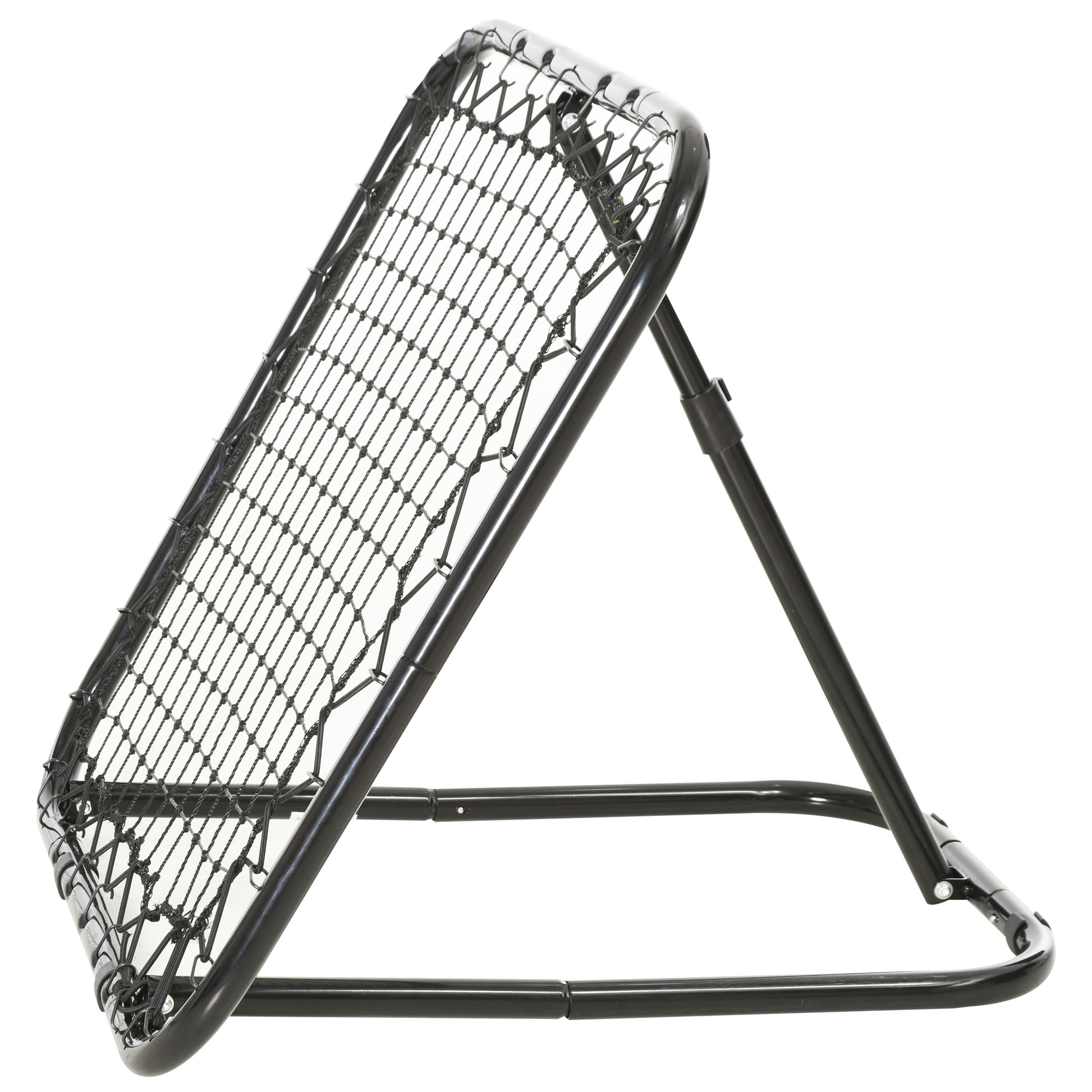 Soozier Soccer Rebounder Net, 3' X 3', Angle Adjustable Portable Training Goal Net With Quick Folding Design, Sturdy Metal Tube Black Plastic