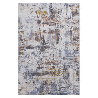 8X10 Ivory Blue Abstract Non Shedding Living Room Bedroom Dining Home Office Stylish And Stain Resistant Area Rug Ivory Navy Polyester