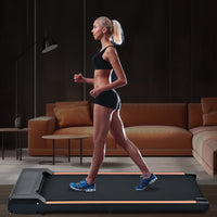 Walking Pad 300 Lb Capacity, Desk Treadmill For Home Office, Protable Treadmill Under Desk, Walking Treadmills For Home,0.6 To 3.8 Mph Portable Treadmill Black Abs Steel Q235