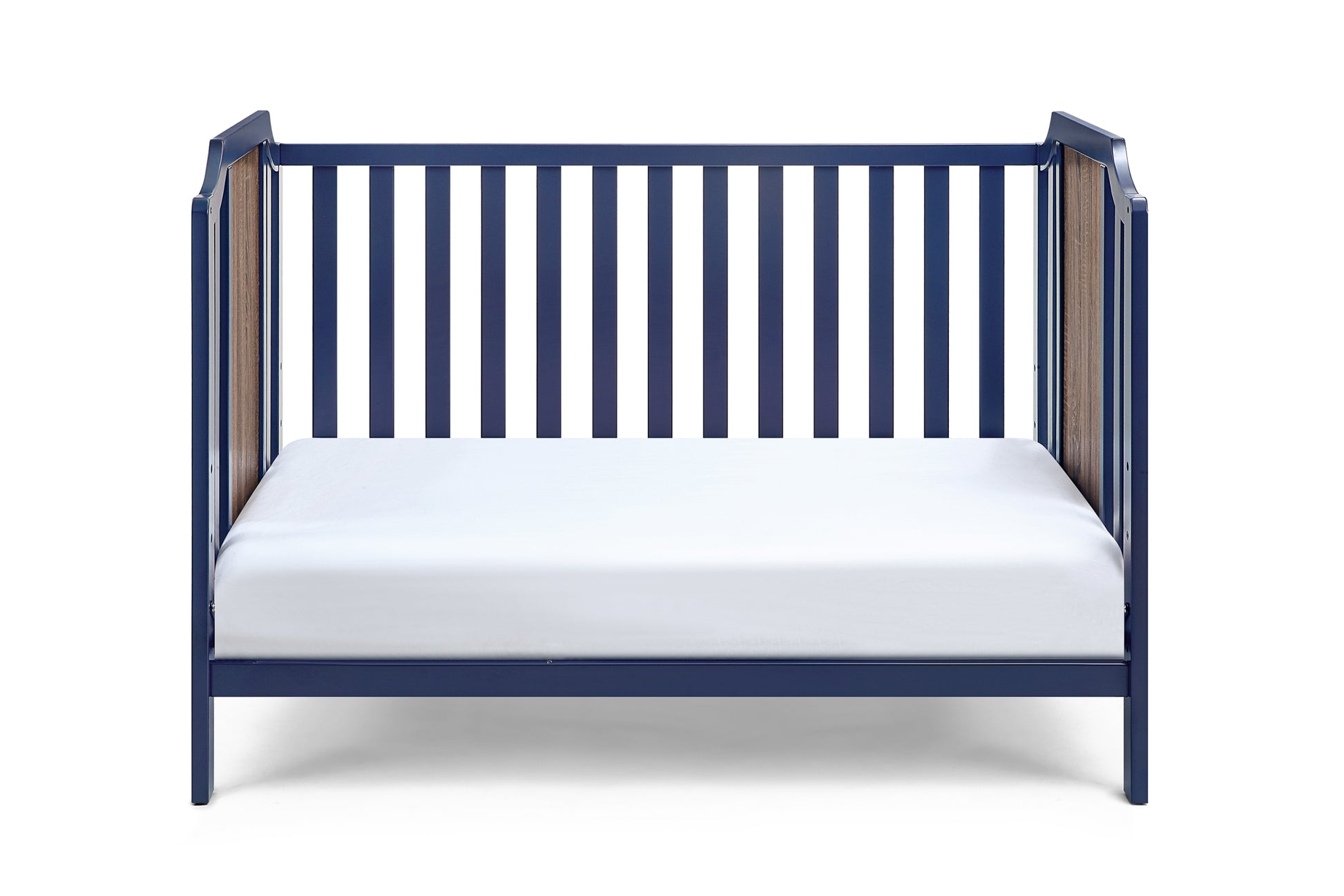 Brees Island 3 In 1 Convertible Crib Midnight Blue Brownstone Blue Brown Wood