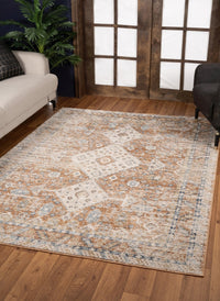 Noble Gc Gen7004 Rust 2 Ft. 7 In. X 7 Ft. 3 In. Area Rug Rust Polyester