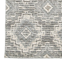 Ari 5 X 7 Modern Area Rug, Diamond Pattern, Soft Fabric, Cream, Gray Grey Cream Fabric