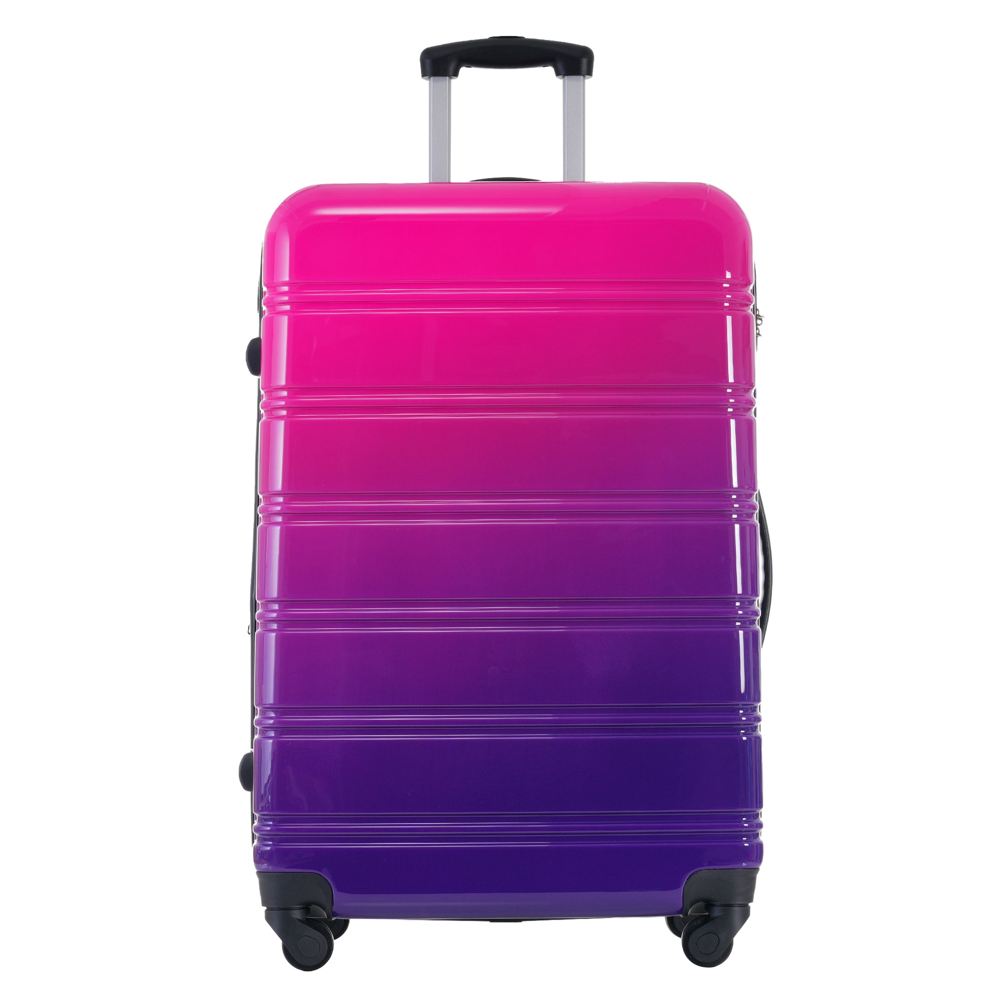 Hardshell Luggage Sets 3 Piece Gradient Color Expandable Suitcase With Spinner Wheels And Tsa Lock Lightweight 20" 24" 28" Available,Purple And Pink Multicolor Purple Abs