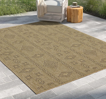 Earth Gc Ntl1002 Jute Mocha 7 Ft. 10 In. X 10 Ft. 3 In. Indoor Outdoor Area Rug Natural & Light Brown Polyester Polypropylene