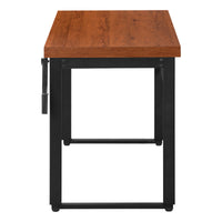 Computer Desk, Home Office, Standing, Adjustable, 48"L, Work, Laptop, Brown Laminate, Black Metal, Contemporary, Modern Cherry Particle Board