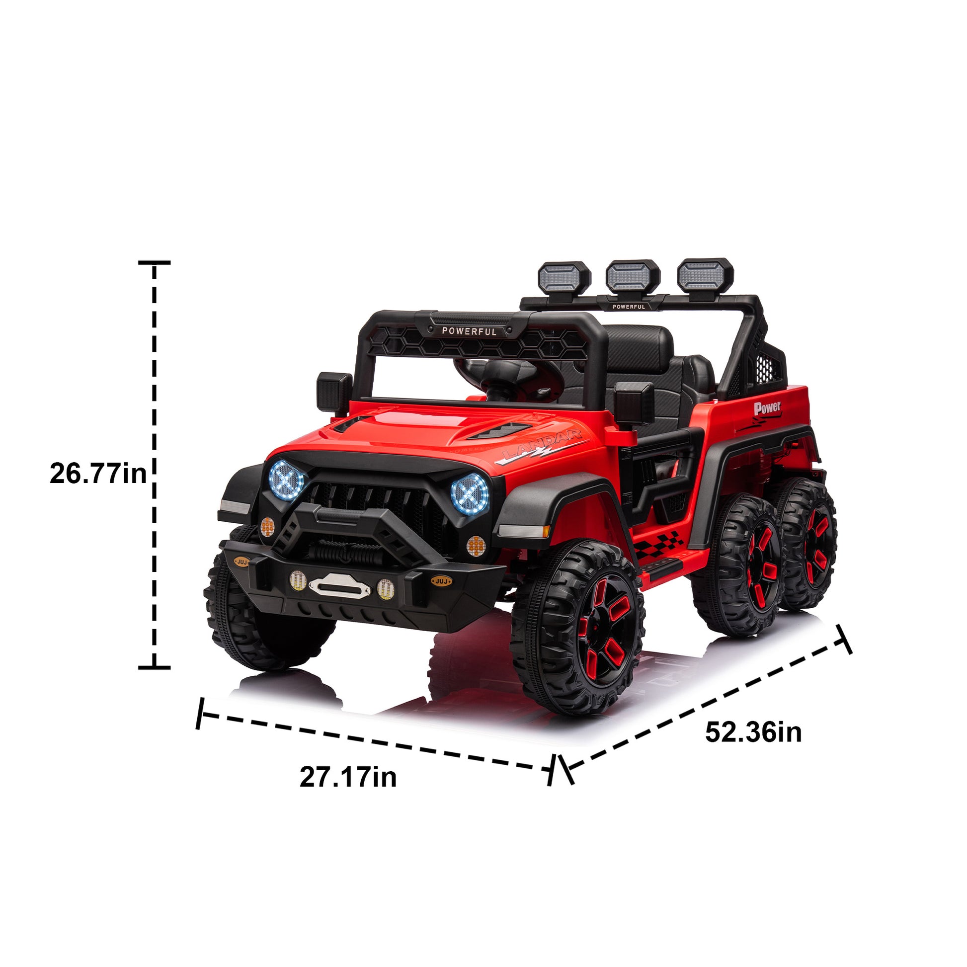 24V Ride On Large Pickup Truck Car For Kids,Ride On 4Wd Toys With Remote Control,Parents Can Assist In Driving,Bluetooth Music Version,Pickup Truck Design With Spacious Storage In The Rear. Red Polypropylene