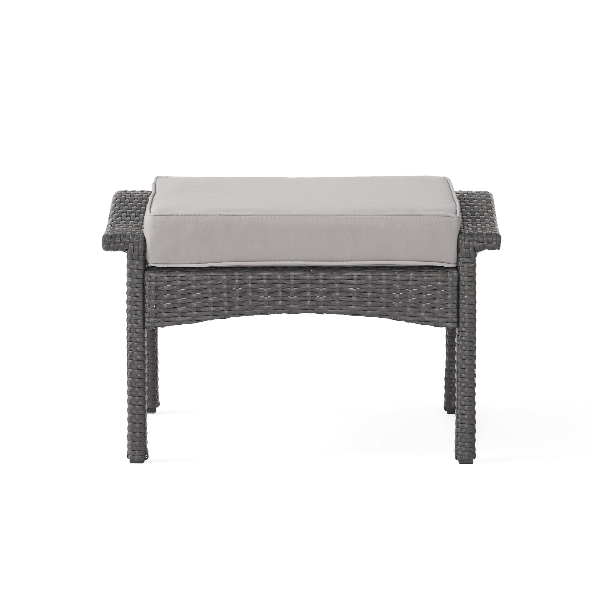 Honolulu Chat Set S 5 Grey Silver Pe Rattan Iron Waterproof Fabric