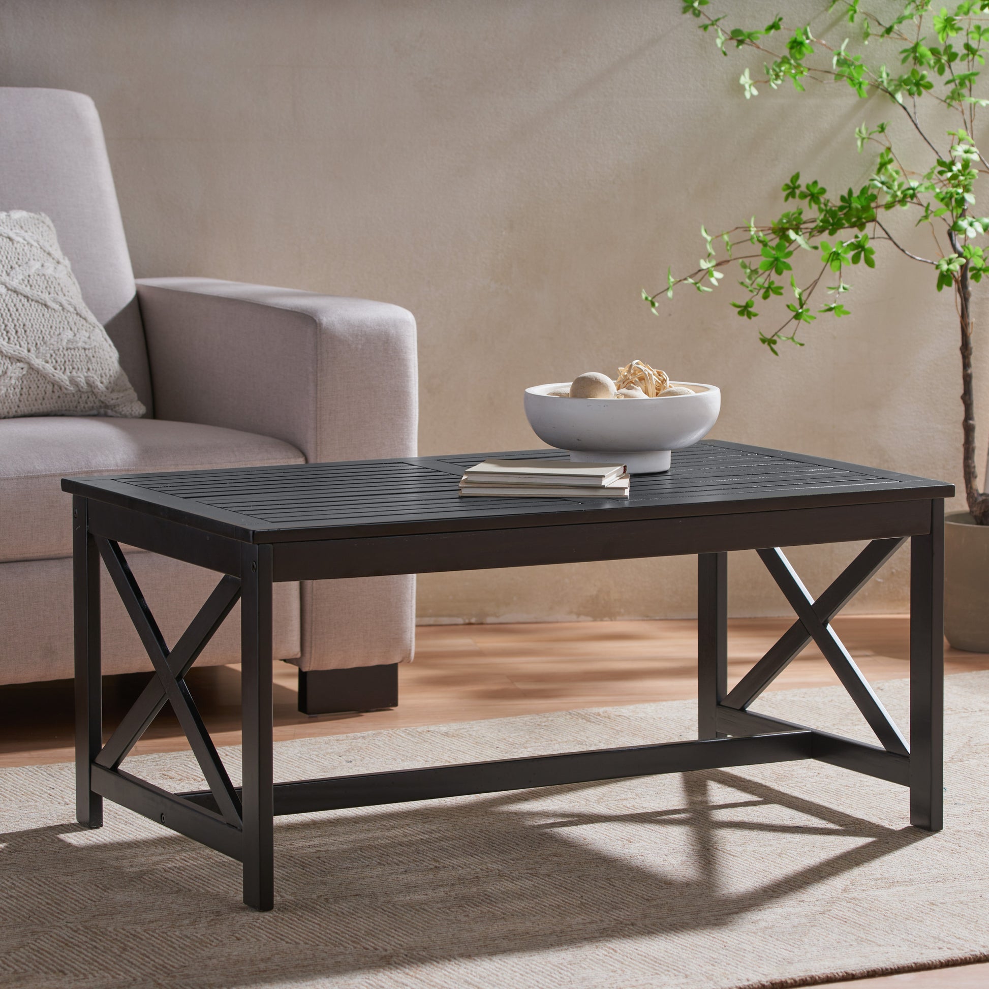 Coffee Table Black Wood