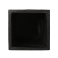 13" X 32.5" Outdoor Modern Mgo Cast Stone Planter, Black Black Magnesium Oxide