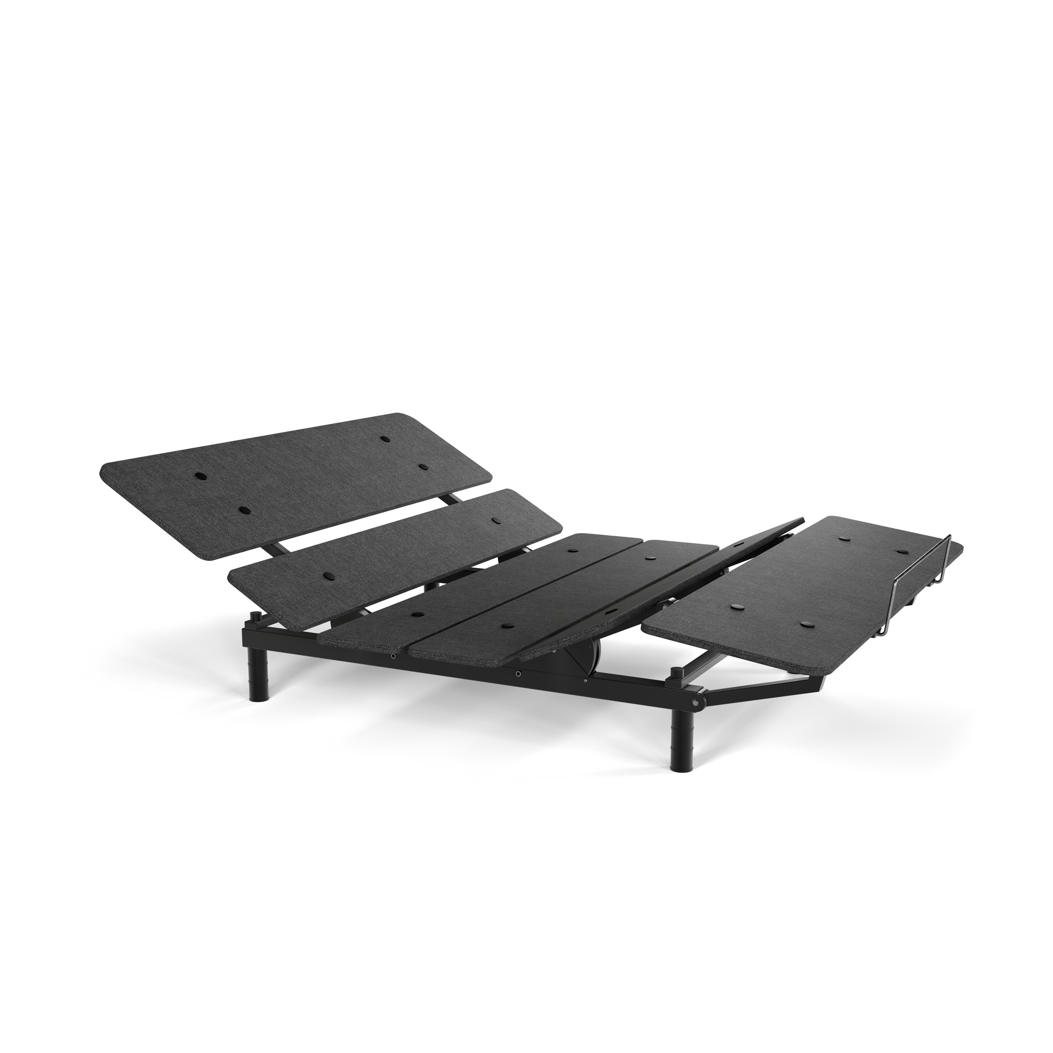 Cosmo Sydney Adjustable Bed Frame Txl Black Metal Metal & Wood