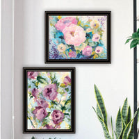 Abstract Florals To Wish You Good Luck, Success, Longevity Should Keep You Smiling Framed Wall Art For Living Room, Wall Art Print For Home Decor, Bedroom Wall Art By Jennifer Holden Multicolor Wood Paper