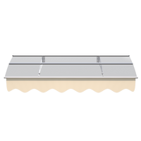 5934W Series Door Window Awning Canopy W59"Xd34" Made Of 0.137Inch 3.5Mm Thick Virtually Crystal Solid Polycarbonate Sheet With Polyester Valance For Wooden House. Silver Clear Square None Garden & Outdoor Modern Heavy Snow Load Canopies Iron Plastic