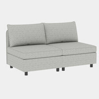 Love Seat Couches, 2 Seater Loveseat Mid Century Modern Sofa Couch With Storage For Small Spaces, Living Room, Dorm, Bedroom Grey Fabric