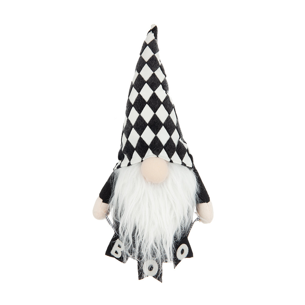 8.3X4.7X15.7" Fabric Gnome Decor, For Halloween Decor Black,White Polyester