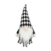 8.3X4.7X15.7" Fabric Gnome Decor, For Halloween Decor Black,White Polyester