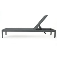 Cape Coral Kd Chaise Lounge Grey Gray Mesh