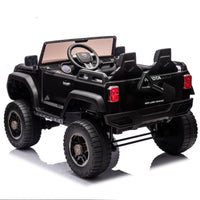 24V Two Seater Kids Ride On Car W Parents Remote Control, Licensed Toyota Lc250,220W Motors,With Shovel,Three Point Seat Belt,Slow Start,Speed Adjustment,Bluetooth,Music For Kids Aged 3 . Black Polypropylene