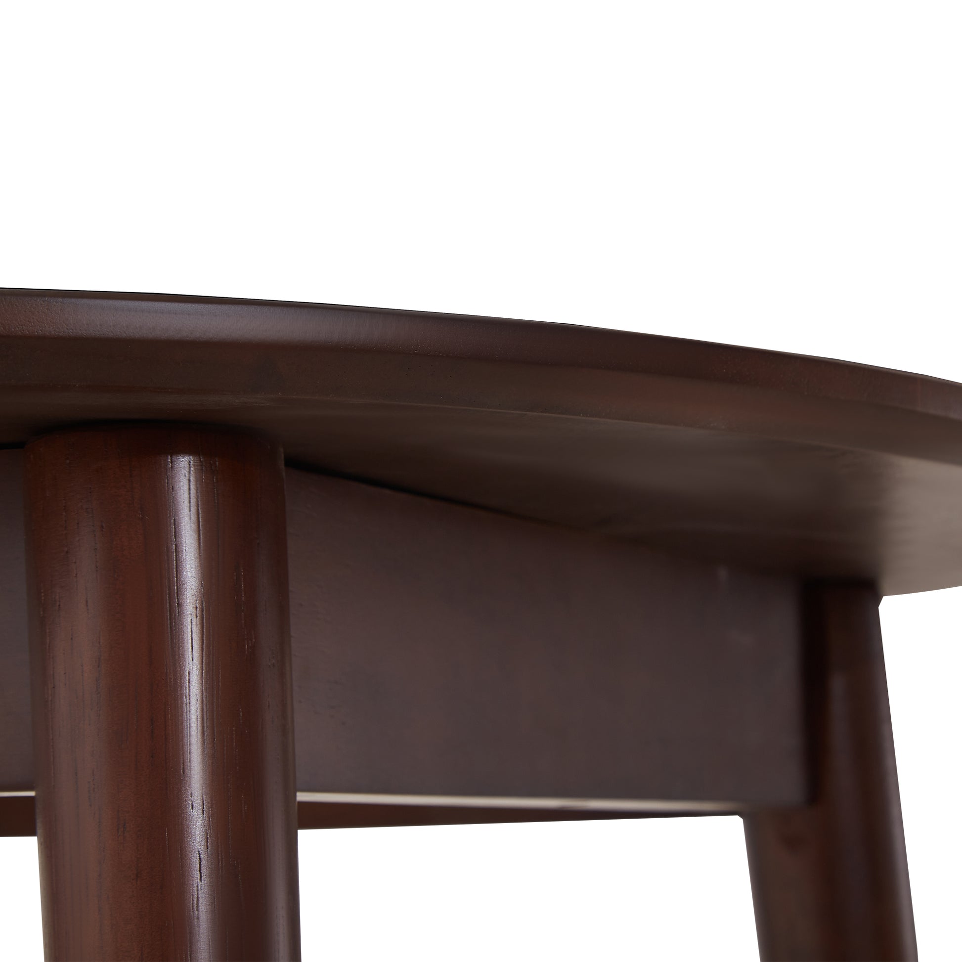 Walnut Round Table, All Solid Wood, Can Sit 2 4 People Diameter 31.5 Inches Walnut Rubber Wood