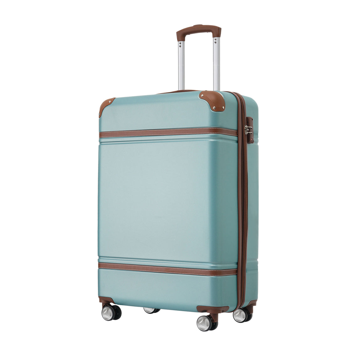 20 In Luggage 1 Piece With Tsa Locklightweight Suitcase Spinner Wheels,Carry On Vintage Luggage,Blue Green Blue Green Abs