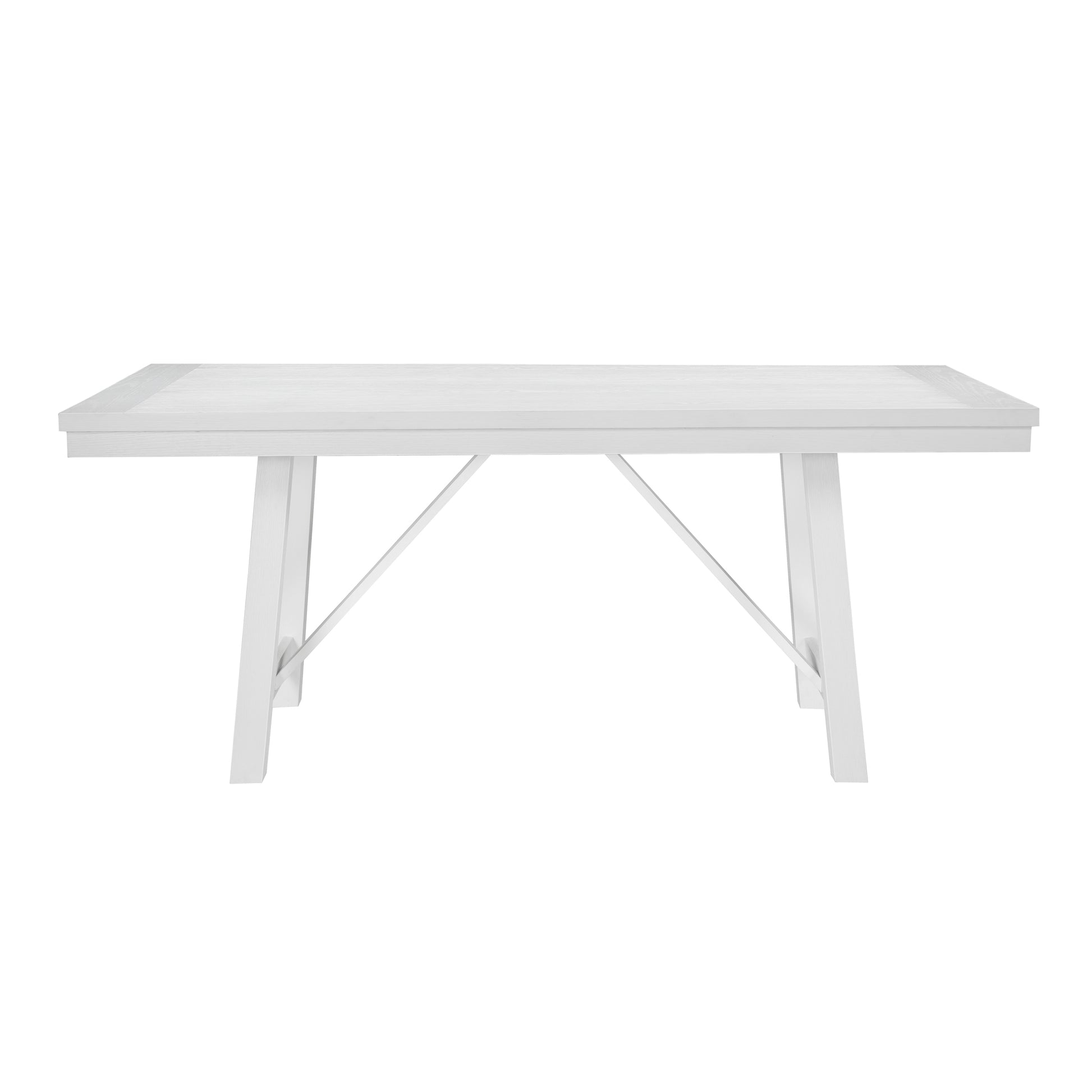 Modern Contemporary White Finish 5Pc Set Dining Table And 4 Side Chairs Set Wooden Kitchen Dining Furniture Casual Style Wood Wood White Seats 4 Wood Dining Room 72 Inches Casual,Farmhouse Rectangular Dining Table With Chair Wood