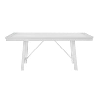 Modern Contemporary White Finish 5Pc Set Dining Table And 4 Side Chairs Set Wooden Kitchen Dining Furniture Casual Style Wood Wood White Seats 4 Wood Dining Room 72 Inches Casual,Farmhouse Rectangular Dining Table With Chair Wood